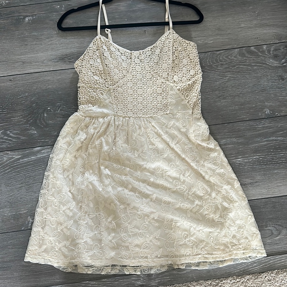 Cream Lacey dress